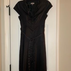 Merona Size 2 black ruffle-neck dress